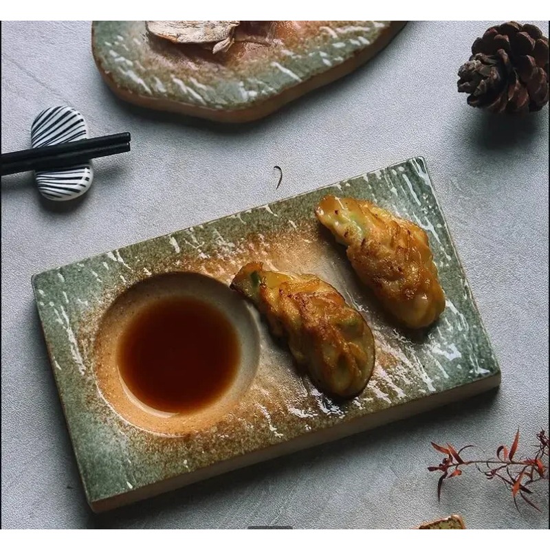 Home Cooking Japanese Food - Винтажная керамическая тарелка для стейка, японская