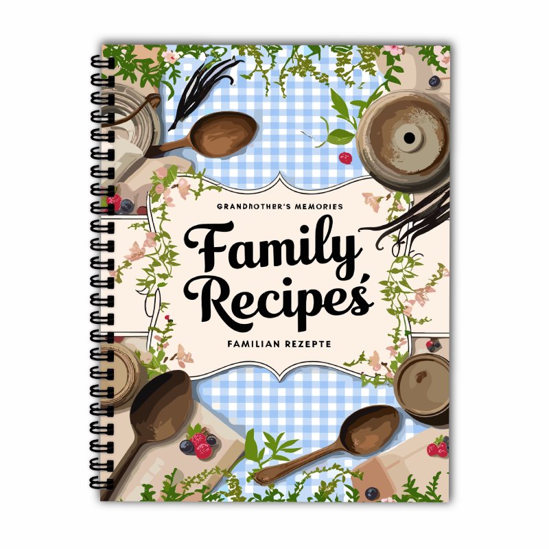 Книга рецептов формата А5, син – обзор и цена Home Cooking Cookbook